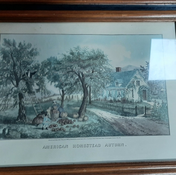 CURRIER AND IVES SEASON FRAMED PRINTS - Picture 5 of 5
